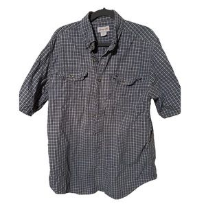 CARHARTT SHORT SLEEVED BUTTON DOWN SHIRT SIZE L TALL👷🏼🚜